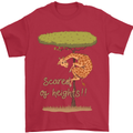 Scared of Heights Funny Giraffe Acrophobia Mens T-Shirt 100% Cotton Red