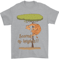 Scared of Heights Funny Giraffe Acrophobia Mens T-Shirt 100% Cotton Sports Grey