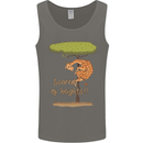 Scared of Heights Funny Giraffe Acrophobia Mens Vest Tank Top Charcoal