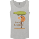 Scared of Heights Funny Giraffe Acrophobia Mens Vest Tank Top Sports Grey