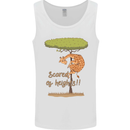 Scared of Heights Funny Giraffe Acrophobia Mens Vest Tank Top White