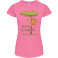 Scared of Heights Funny Giraffe Acrophobia Womens Petite Cut T-Shirt Azalea