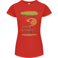 Scared of Heights Funny Giraffe Acrophobia Womens Petite Cut T-Shirt Red