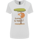 Scared of Heights Funny Giraffe Acrophobia Womens Wider Cut T-Shirt White
