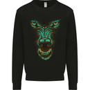 Scary Wolf Face Werewolf Horror Halloween Kids Sweatshirt Jumper Black