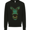 Scary Wolf Face Werewolf Horror Halloween Mens Sweatshirt Jumper Black
