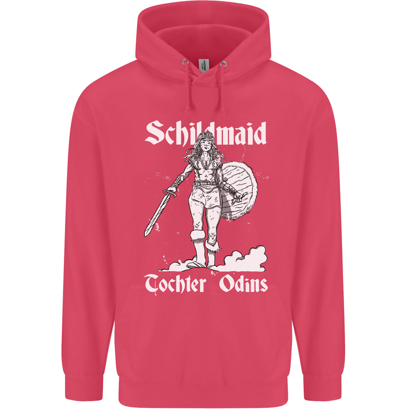 Schildmaid Viking Shield Maiden Childrens Kids Hoodie Heliconia
