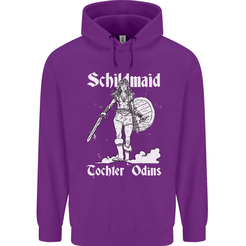 Schildmaid Viking Shield Maiden Childrens Kids Hoodie Purple