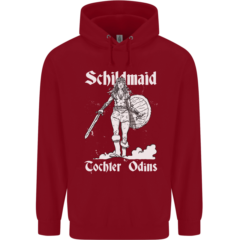 Schildmaid Viking Shield Maiden Childrens Kids Hoodie Red