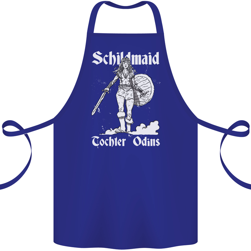 Schildmaid Viking Shield Maiden Cotton Apron 100% Organic Royal Blue