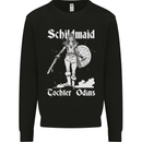 Schildmaid Viking Shield Maiden Kids Sweatshirt Jumper Black