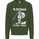 Schildmaid Viking Shield Maiden Kids Sweatshirt Jumper Forest Green