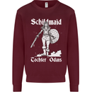 Schildmaid Viking Shield Maiden Kids Sweatshirt Jumper Maroon