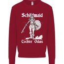Schildmaid Viking Shield Maiden Kids Sweatshirt Jumper Red