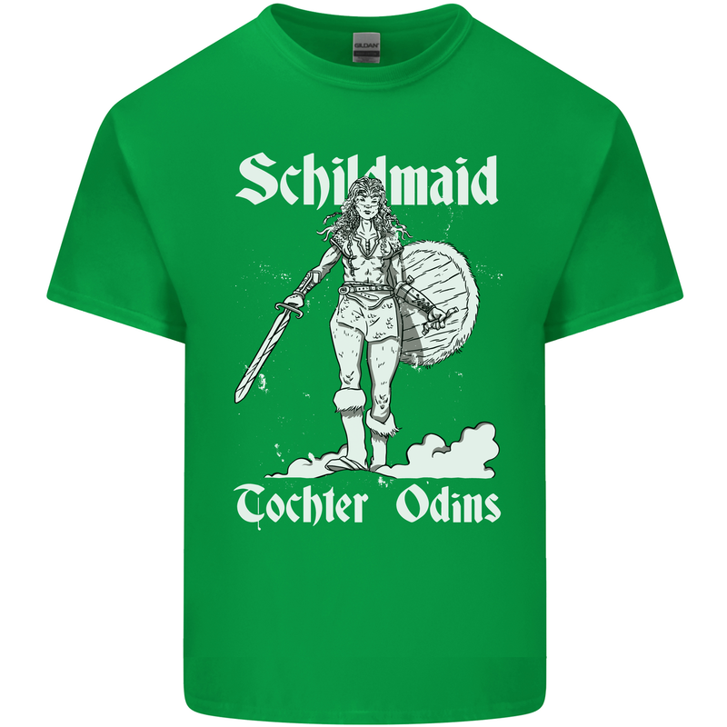 Schildmaid Viking Shield Maiden Kids T-Shirt Childrens Irish Green