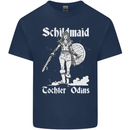 Schildmaid Viking Shield Maiden Kids T-Shirt Childrens Navy Blue