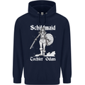 Schildmaid Viking Shield Maiden Mens 80% Cotton Hoodie Navy Blue
