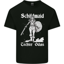Schildmaid Viking Shield Maiden Mens Cotton T-Shirt Tee Top Black