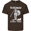 Schildmaid Viking Shield Maiden Mens Cotton T-Shirt Tee Top Dark Chocolate