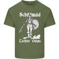 Schildmaid Viking Shield Maiden Mens Cotton T-Shirt Tee Top Military Green