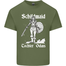 Schildmaid Viking Shield Maiden Mens Cotton T-Shirt Tee Top Military Green
