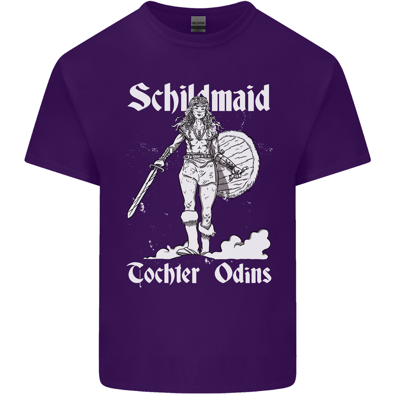 Schildmaid Viking Shield Maiden Mens Cotton T-Shirt Tee Top Purple
