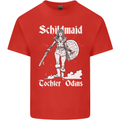 Schildmaid Viking Shield Maiden Mens Cotton T-Shirt Tee Top Red