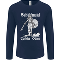 Schildmaid Viking Shield Maiden Mens Long Sleeve T-Shirt Navy Blue
