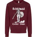Schildmaid Viking Shield Maiden Mens Sweatshirt Jumper Maroon