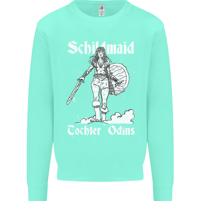 Schildmaid Viking Shield Maiden Mens Sweatshirt Jumper Peppermint