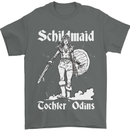 Schildmaid Viking Shield Maiden Mens T-Shirt 100% Cotton Charcoal
