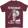 Schildmaid Viking Shield Maiden Mens T-Shirt 100% Cotton Maroon