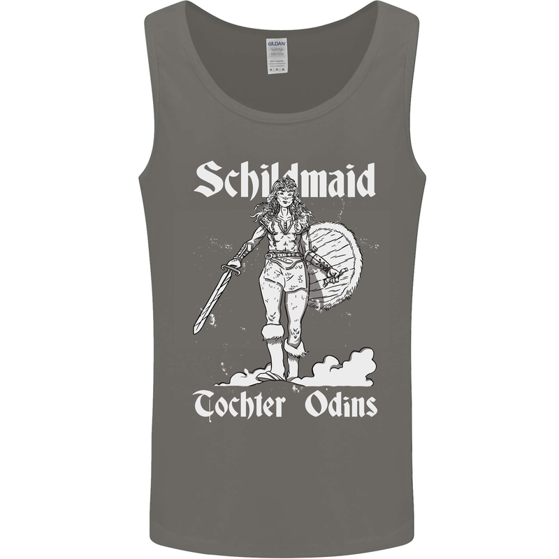 Schildmaid Viking Shield Maiden Mens Vest Tank Top Charcoal