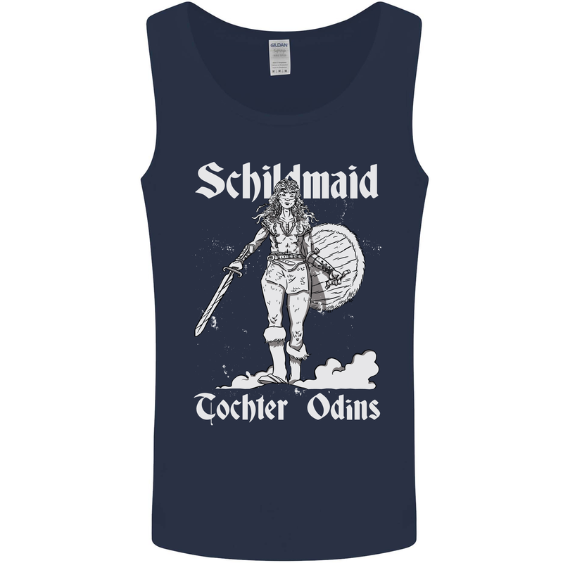 Schildmaid Viking Shield Maiden Mens Vest Tank Top Navy Blue