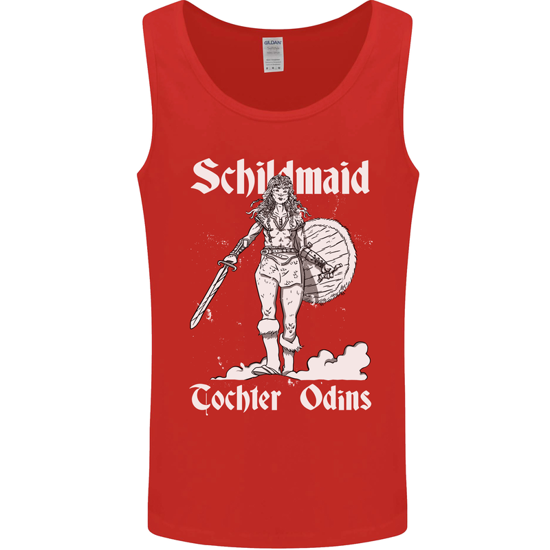 Schildmaid Viking Shield Maiden Mens Vest Tank Top Red