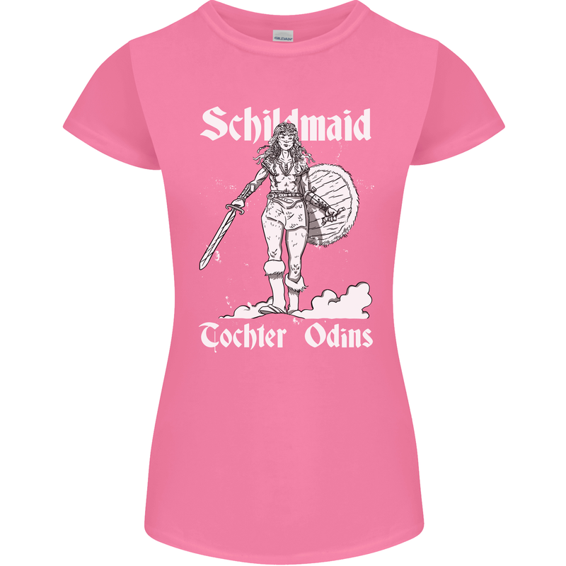 Schildmaid Viking Shield Maiden Womens Petite Cut T-Shirt Azalea