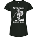 Schildmaid Viking Shield Maiden Womens Petite Cut T-Shirt Black
