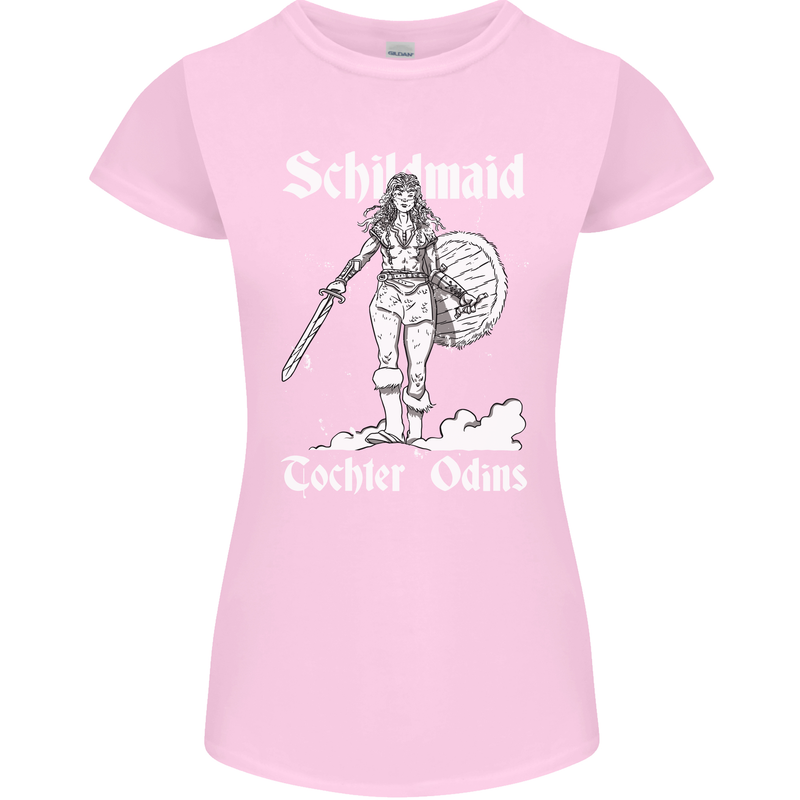 Schildmaid Viking Shield Maiden Womens Petite Cut T-Shirt Light Pink