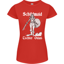Schildmaid Viking Shield Maiden Womens Petite Cut T-Shirt Red