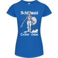 Schildmaid Viking Shield Maiden Womens Petite Cut T-Shirt Royal Blue