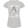 Schildmaid Viking Shield Maiden Womens Petite Cut T-Shirt Sports Grey