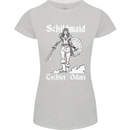 Schildmaid Viking Shield Maiden Womens Petite Cut T-Shirt Sports Grey