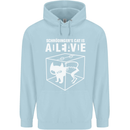 Schrodinger's Cat Science Geek Nerd Childrens Kids Hoodie Light Blue