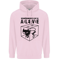 Schrodinger's Cat Science Geek Nerd Childrens Kids Hoodie Light Pink
