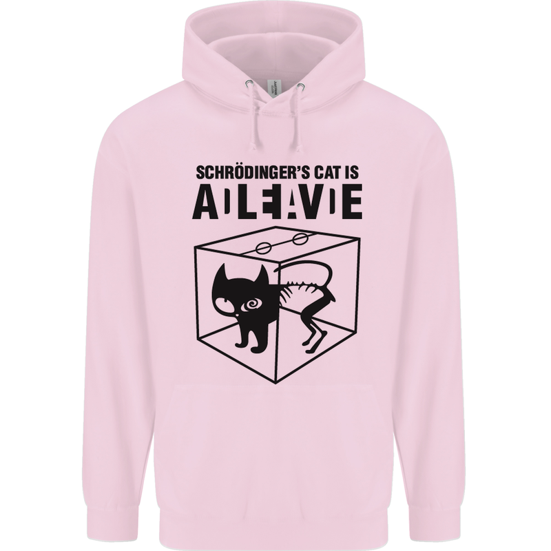 Schrodinger's Cat Science Geek Nerd Childrens Kids Hoodie Light Pink