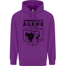 Schrodinger's Cat Science Geek Nerd Childrens Kids Hoodie Purple