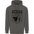 Schrodinger's Cat Science Geek Nerd Childrens Kids Hoodie Storm Grey