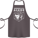 Schrodinger's Cat Science Geek Nerd Cotton Apron 100% Organic Dark Grey