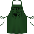 Schrodinger's Cat Science Geek Nerd Cotton Apron 100% Organic Forest Green