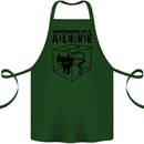 Schrodinger's Cat Science Geek Nerd Cotton Apron 100% Organic Forest Green